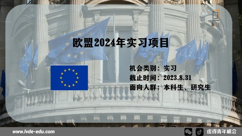 欧盟2024年蓝皮书实习项目
